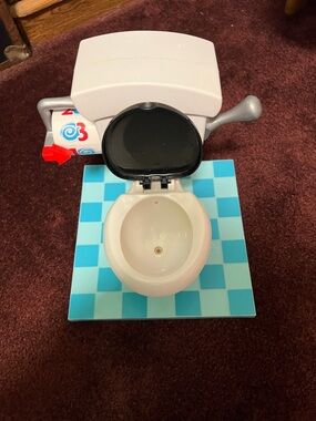 White Toy Toilet - Hasbro Game For Kids